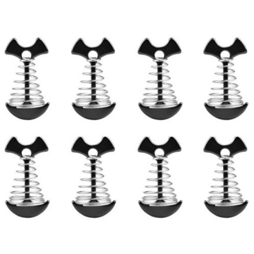 오가니코 알루미늄 텐트 타프 고정 오징어 데크팩 블랙 (8개)_이미지