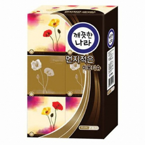 깨끗한나라 먼지적은 미용티슈 100매 (6입)