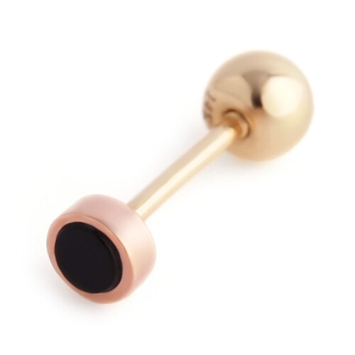 비앤비골드  14K 2.7mm 오닉스 피어싱 귀걸이 한쪽  PNE25139