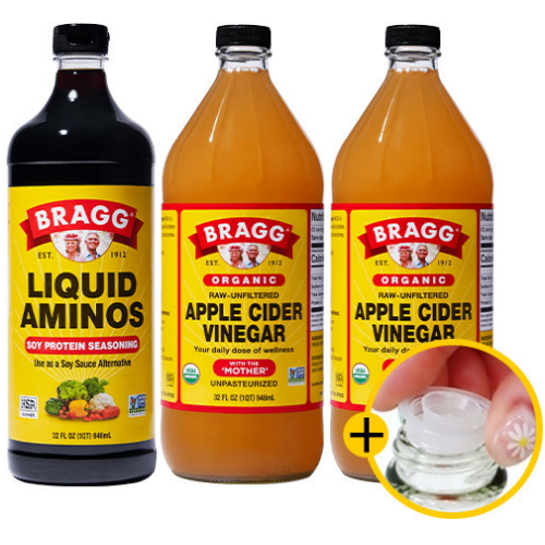 브래그 유기농 사과식초 946ml x 2개 + 리퀴드 아미노스 간장 946ml (1개)