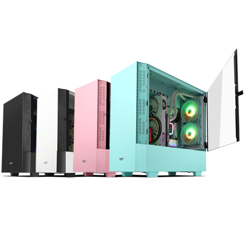 darkFlash DLV22 RGB 강화유리 (핑크)