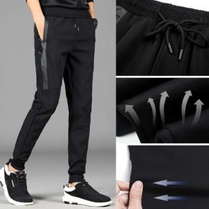 파파브로 남자 블랙 추리닝 나들이패션팬츠 바지 ON-PTA-QW888CEF