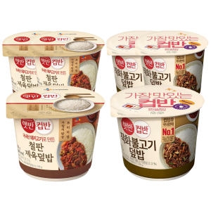 CJ제일제당 컵반 철판제육덮밥, 256g, 3개 + 직화불고기덮밥, 257g, 3개_이미지