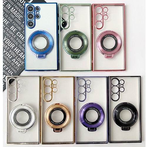 수나르 갤럭시노트10 플러스 맥세이프 링 도금 프레임 투명 케이스