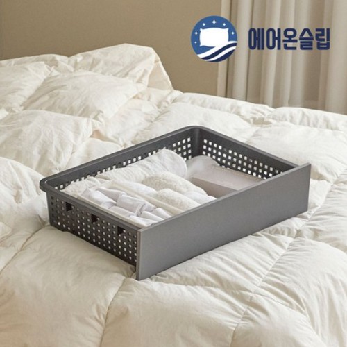 대우토탈 에어온슬립 플랫 LED 콘센트 3서랍 수납 침대 S (본넬스프링)_이미지
