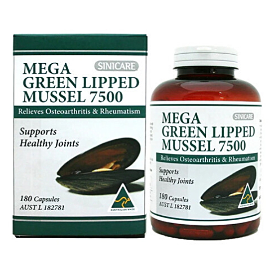 시니케어 메가 초록입홍합 7500mg 180캡슐 (해외) (1개)_이미지