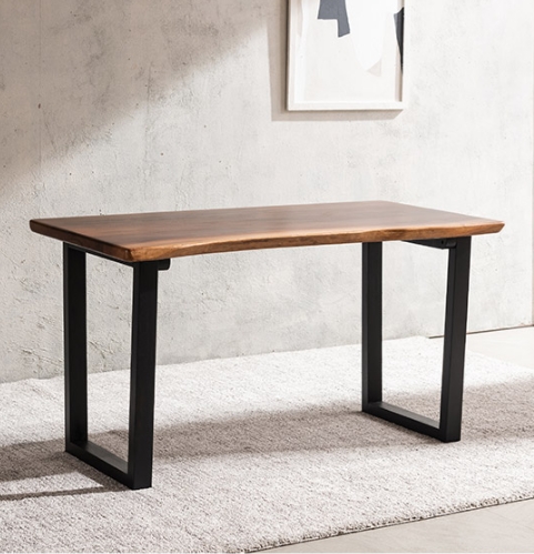 삼익가구 넬리 로즈우드 우드슬랩 식탁 1350 (의자별도)_이미지