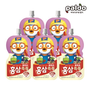 건강마을 팔도 뽀로로 홍삼쏙쏙 포도 블루베리 100ml (5개)_이미지