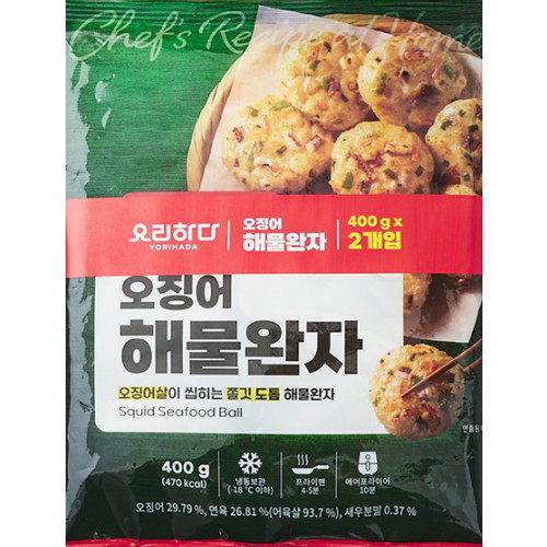 요리하다 오징어해물완자 800G