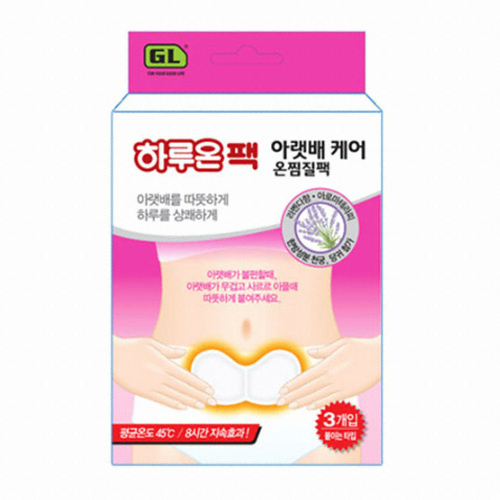 지엘 하루온팩 아랫배 케어 온찜질팩 3개입 (1팩(3개))