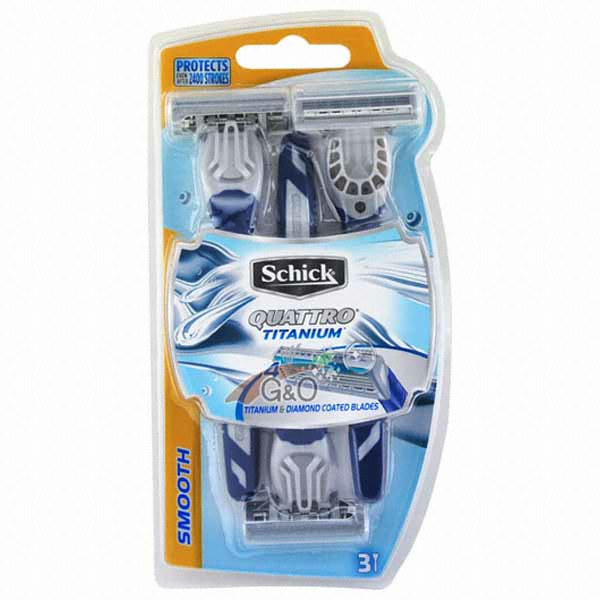 쿼트로4 티타늄 일회용 면도기