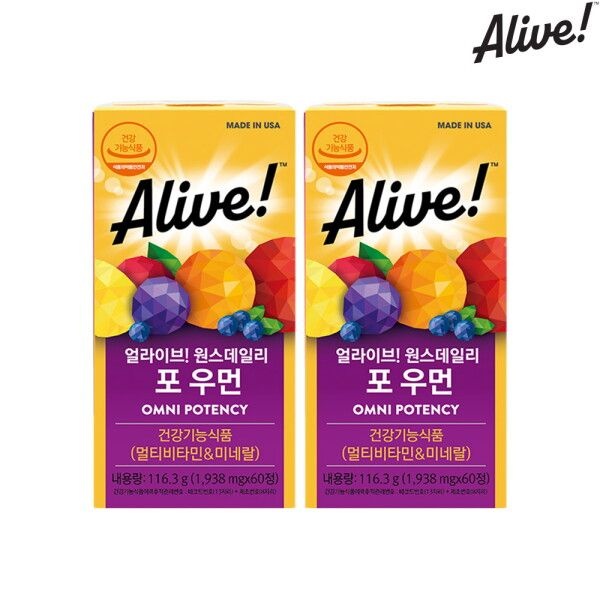 얼라이브 원스 데일리 멀티비타민 포 우먼 60정 (2개)