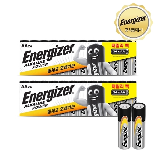 알카라인 건전지 패밀리팩 24입 2개 AA/AAA 택 1