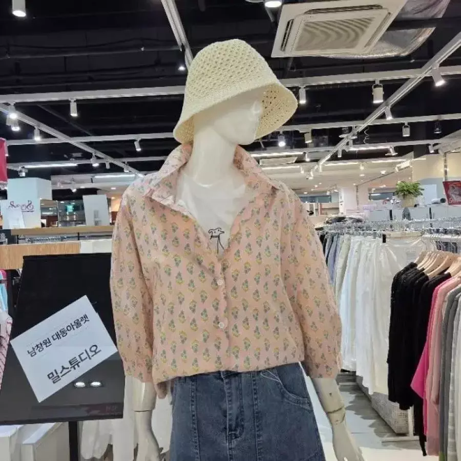 밀스튜디오 DP02 꽃프린트 예쁜블라우스 LS5BLS104_이미지