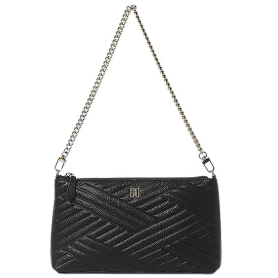 CARLISLE 칼라일 엠보 가죽 골드DD 체인 월릿백 DCWA3F279BK