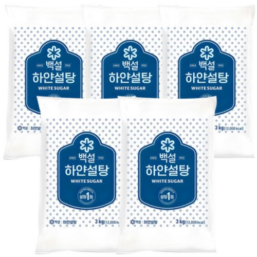 백설 하얀설탕 3kg (5개)_이미지