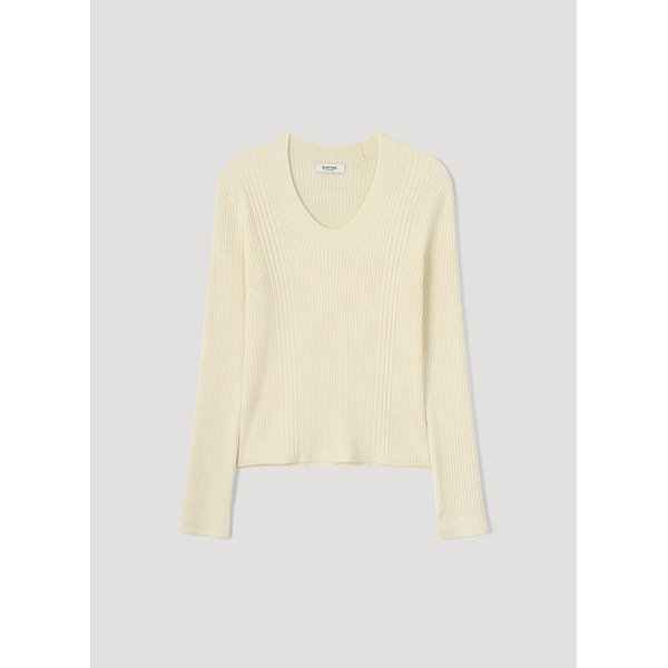 인동에프엔 시스티나 골지 스쿱넥 니트 풀오버 ASKPOM31020