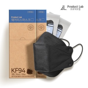 프로덕트랩 합리적인 마스크 KF94 대형 블랙 (40매)