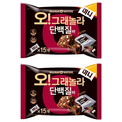 오리온 마켓오 오 그래놀라 단백질바 미니 192g
