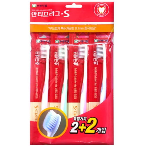 안티프라그 S 초극세모 칫솔 (4개)_이미지