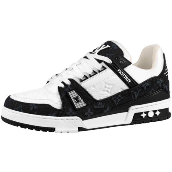 루이비통 LV 트레이너 데님 스니커즈 (블랙)_이미지