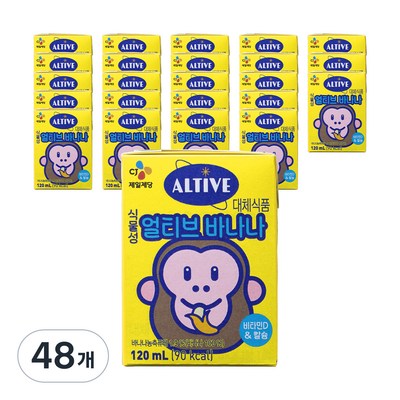 CJ제일제당 얼티브 식물성 바나나 120ml (48개)