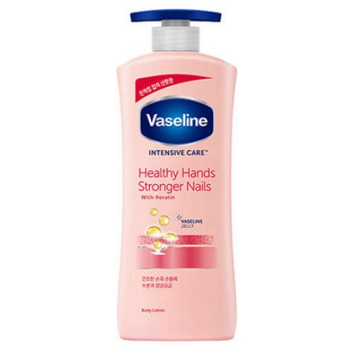 바세린 인텐시브 케어 헬씨 핸드 앤 스트롱거 네일 로션 400ml (4개)_이미지