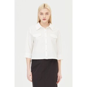 시슬리 7부 소매 블루종 블라우스 SAWS83431_이미지