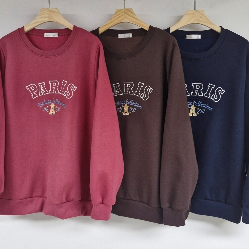 나야홍 빅사이즈티 V766L601 기모빈티지에이맨투맨 SM