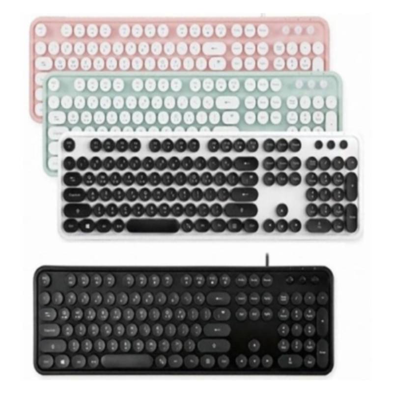 Actto KBD-47 레트로 키보드 (화이트)_이미지