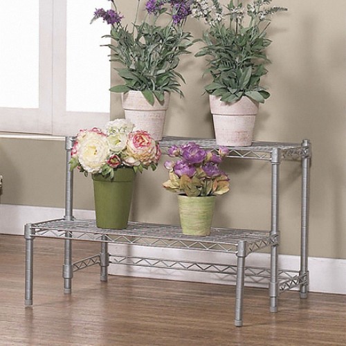 부강산업 실버메탈화분대2단_이미지