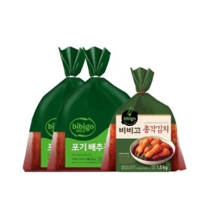 베이직 포기배추김치 4kg 2개 + 총각김치 1.5kg 1개
