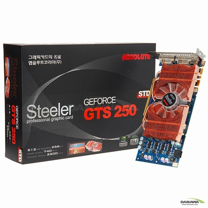 앱코 지포스 GTS250 Steeler D3 512MB VF1000 + SteelSeries 패드_이미지
