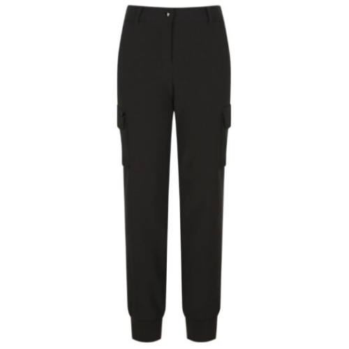 핑 기모 카고 조거 팬츠 121D4PT484_BK_이미지