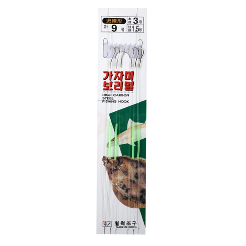 월척조구 WA-74 가자미 도다리 보리멸 묶음 바늘_이미지