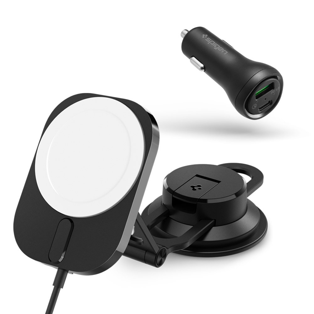 슈피겐  15W 맥세이프 2단 관절 고속 무선충전거치대 ITM35W + 충전기