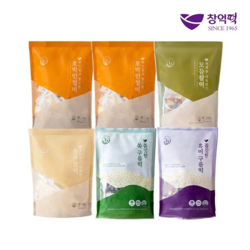 예다손나주공장 창억떡 창억떡 5종세트 (호박인절미2봉+모듬찰떡+동부찰떡+쑥구름떡+흑미구름떡)