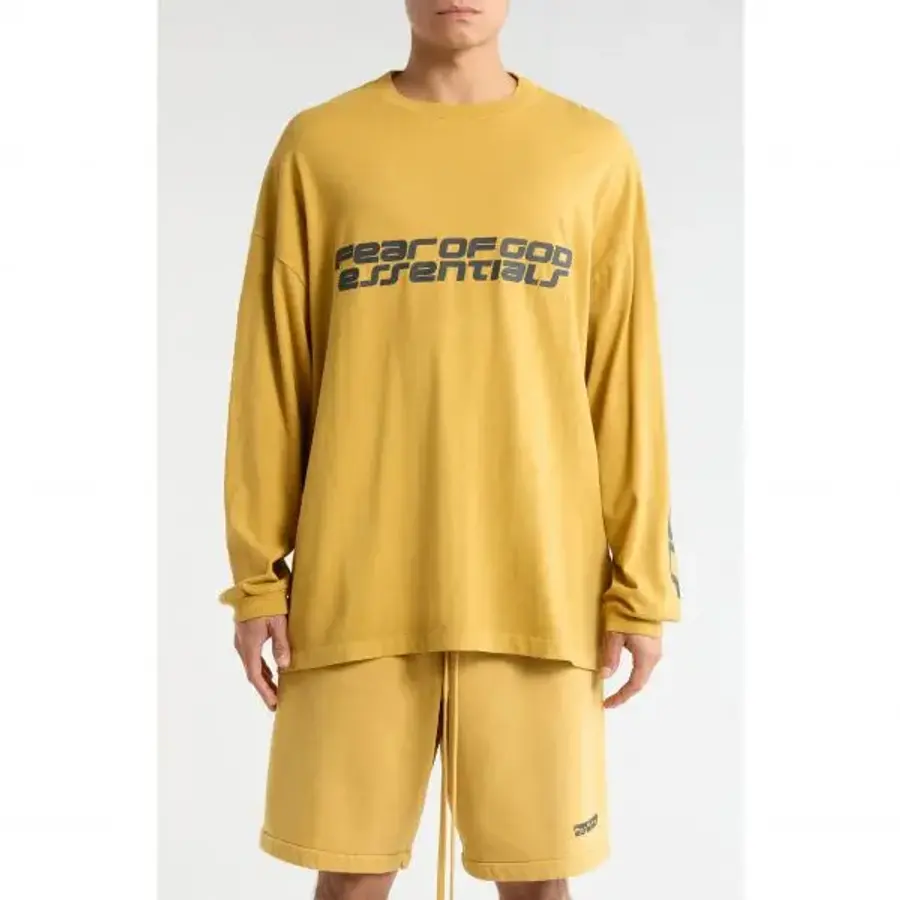 Fear of God Essentials 피어 오브 갓 스 90년대 롱슬리브 로고 그래픽 티셔츠 7569029