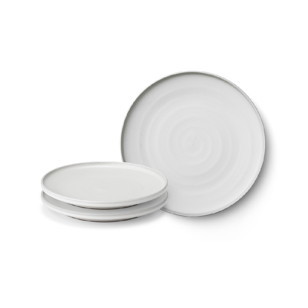 광주요 담시리즈 담백색 브런치 접시세트 3P_이미지