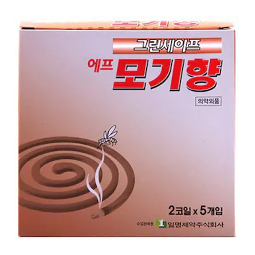  일명제약 그린세이프 에프 모기향 [10팩(100개)]