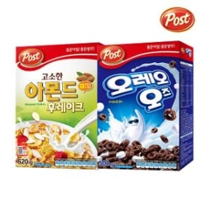동서식품 포스트 오레오 오즈 500g + <b>아몬드</b> <b>후레이크</b> 620g