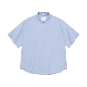 커버낫 셔츠 C 로고 옥스포드 하프 셔츠 라이트 블루 TC181468_이미지