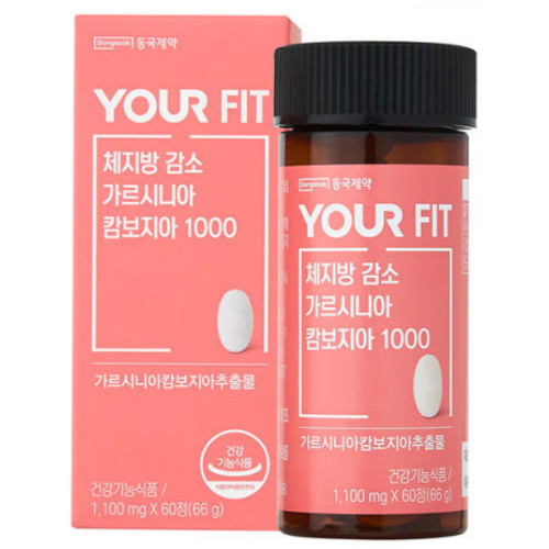 동국제약 유어핏 체지방 감소 가르시니아 캄보지아 1000 60정 (6개)