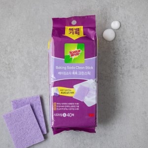스카치브라이트 베이킹소다 톡톡 크린스틱 시트타입 40매 (1개)_이미지