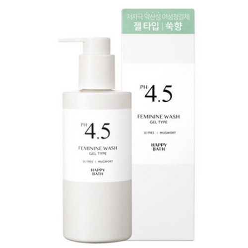  해피바스 PH4.5 약산성 쑥 젤 여성청결제 250g [1개]