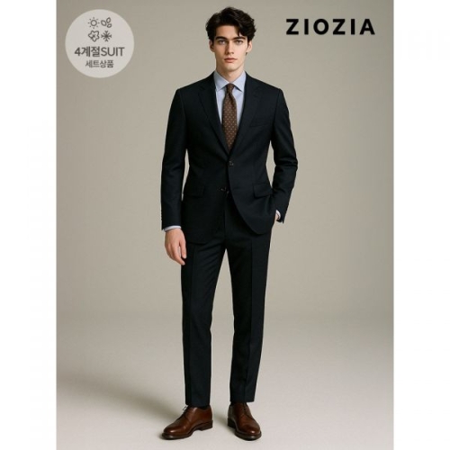 지오지아 국내품 컴포트핏 트윌조직 네이비 정장세트 ACD5SB1201_ACD5SP1201_DNV 288462