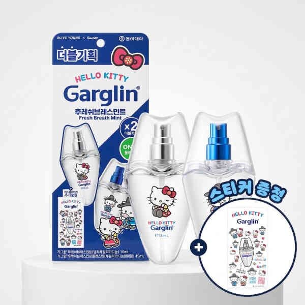 가그린 가그린 후레쉬 브레스 민트 15ml x 1개 + 롱래스팅 15ml x 1개 (+헬로키티 스티커) (1세트)_이미지