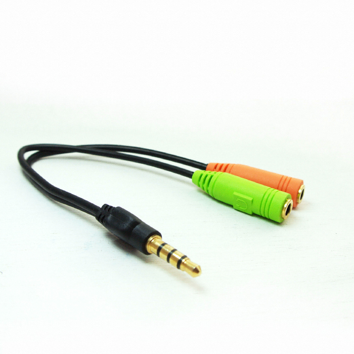 탑라인에이치디 HDTOP 4극 3.5 스테레오Y케이블 (15cm)