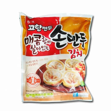 해태제과 고향만두 매콤함이 살아있는 손만두 김치 1.1kg (2개)