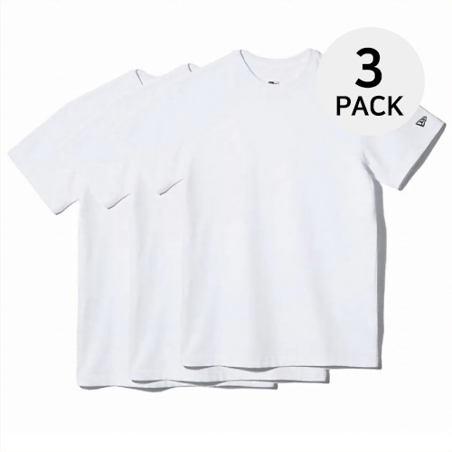 뉴에라 무지 에센셜 반팔 티셔츠 3팩 화이트 11929734